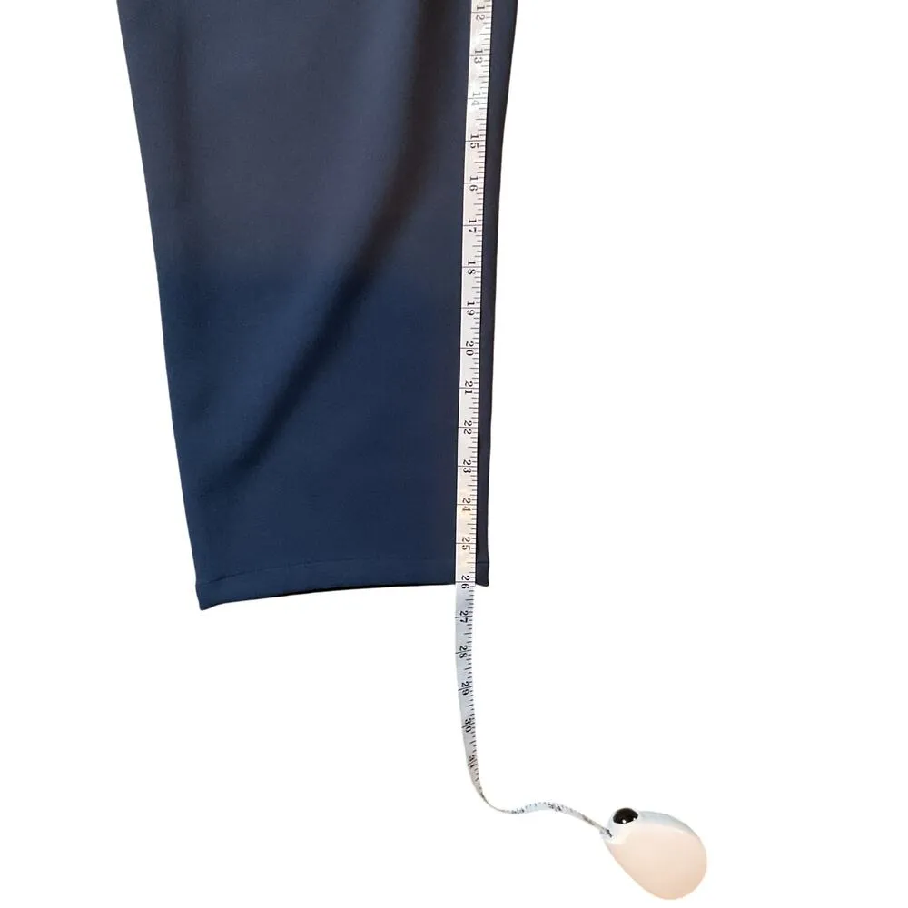 Nine West Straight Ankle Trouser. Navy Blue. Size Large. - Image 4