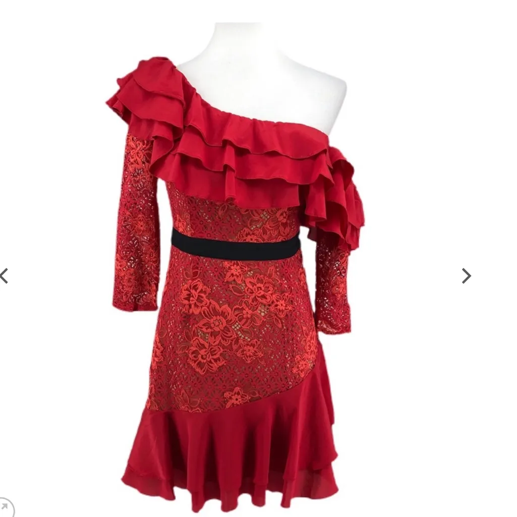 For Loves and Lemons Red Hot Chianti Off The Shoulder Size S - Image 3