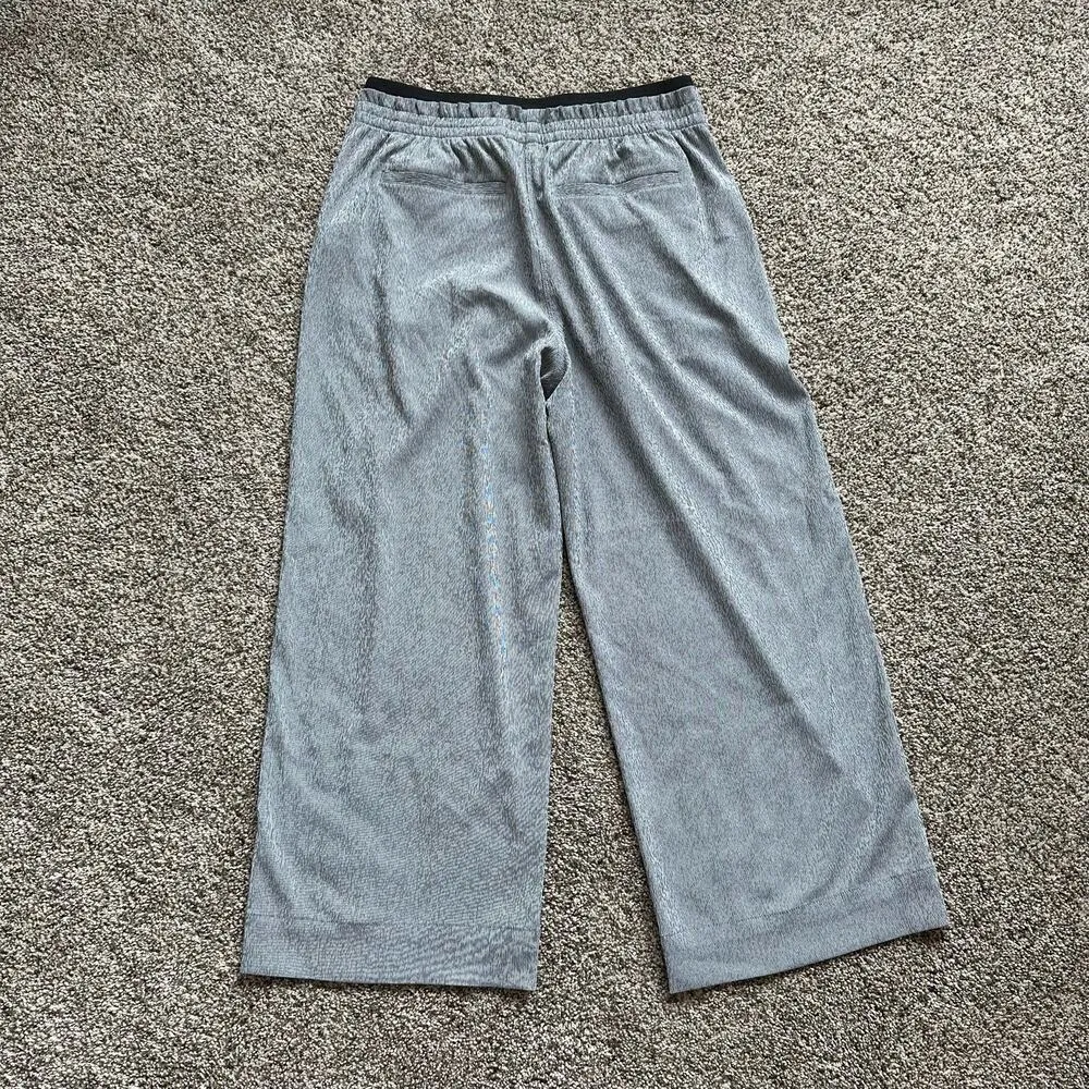 Athleta white & black stripe wide-leg pants size 8 - Image 4