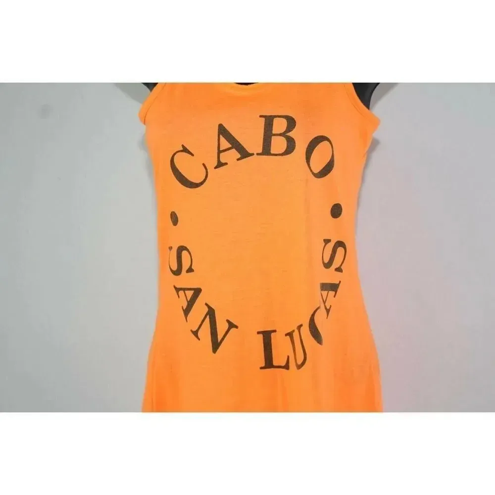 ladies CABO SAN LUCAS tank top size S Orange - Image 2