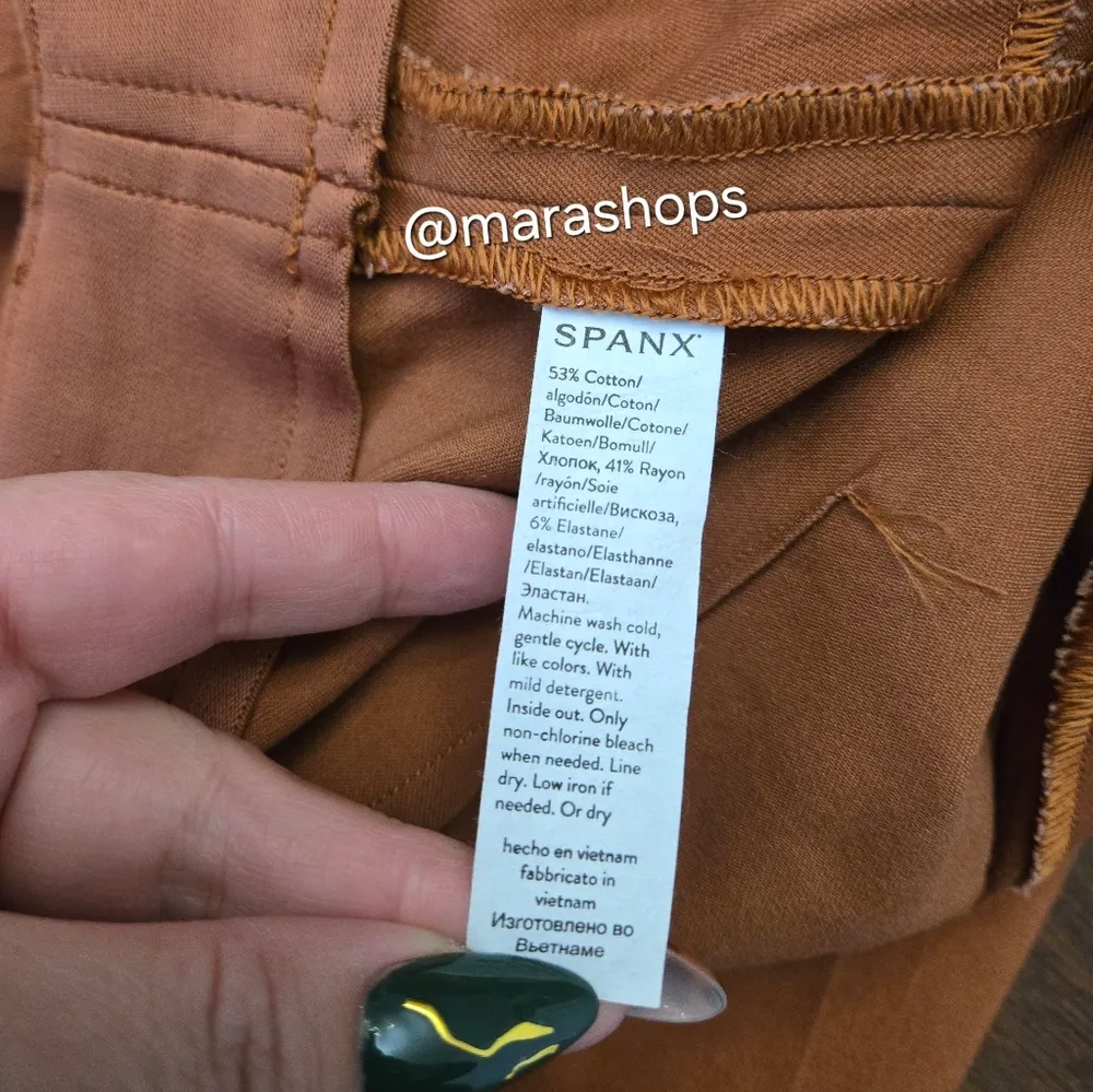 SPANX On the Go Ankle Slim Straight Pants Bronze Glow - Image 7