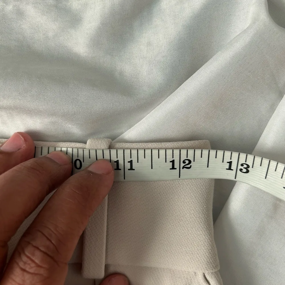 | wide belt pleated straight tapered leg trousers - Image 8