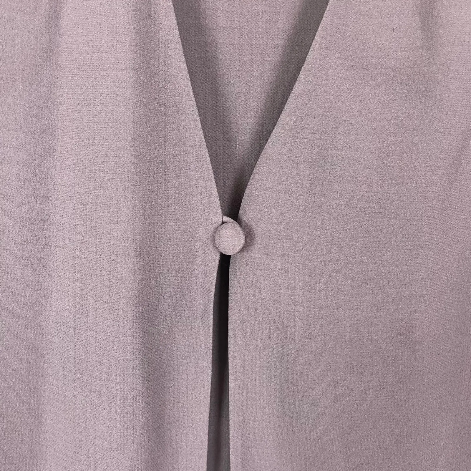 VTG Eileen Fisher Womens Medium Purple 100% Silk Open Front Single Button Jacket - Image 2