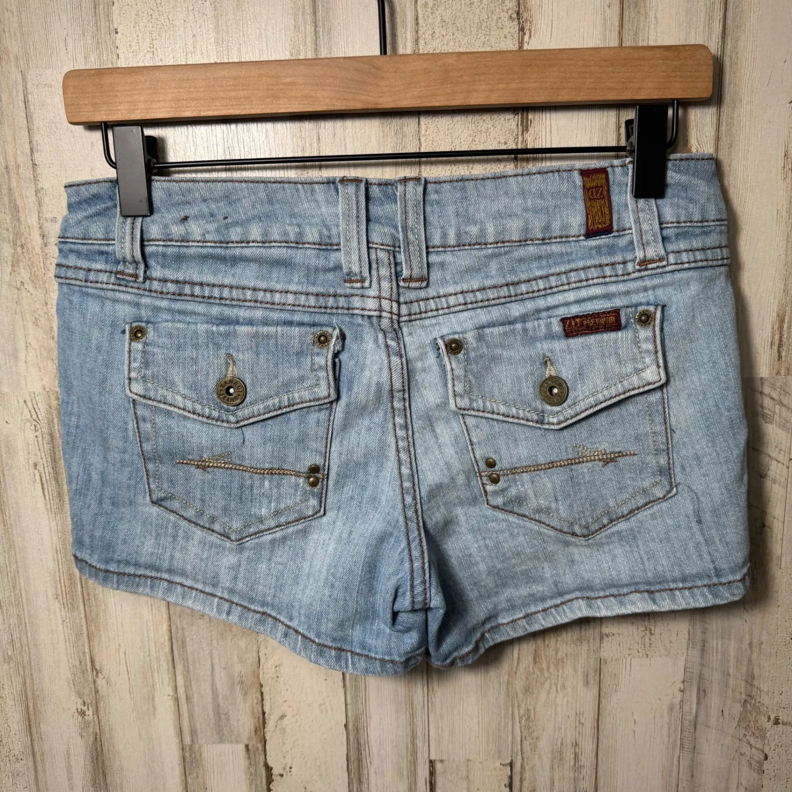 Zana Di Denim Mini Micro Denim Shorts Womens Size 5 - Image 3