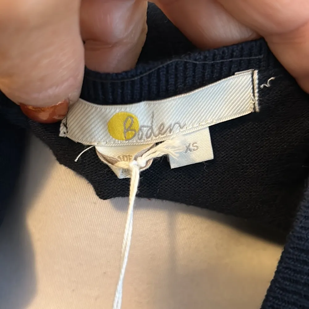 Boden Navy Cotton Crewneck Sweater Size XS - Image 7