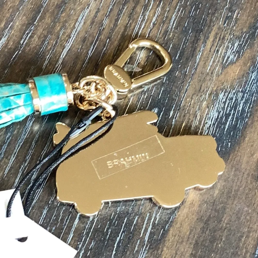 Brahmin Copa Charm Tassel Mermaid Green and Gold Key/Bag Charm - Image 2