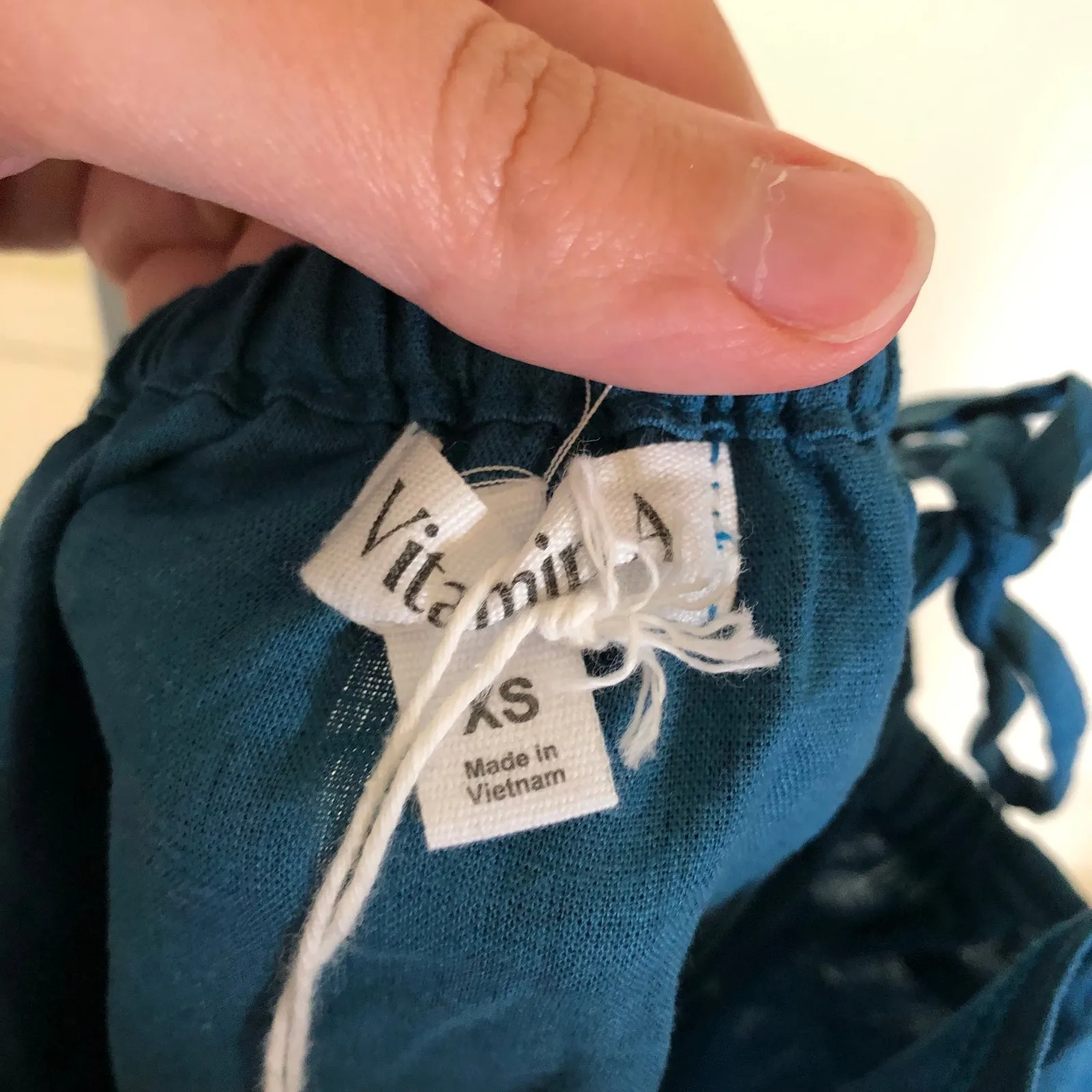 Vitamin A Swimwear NWT Blue Teal Tie Strap Tank Size XS - Image 2