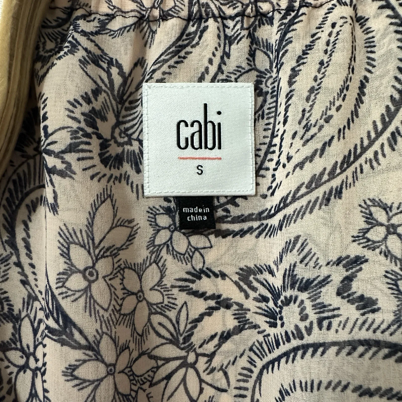 CAbi‎ Dress 5371 Sleeveless DANI Paisley Floral Size Small Layered Pink Blue - Image 5