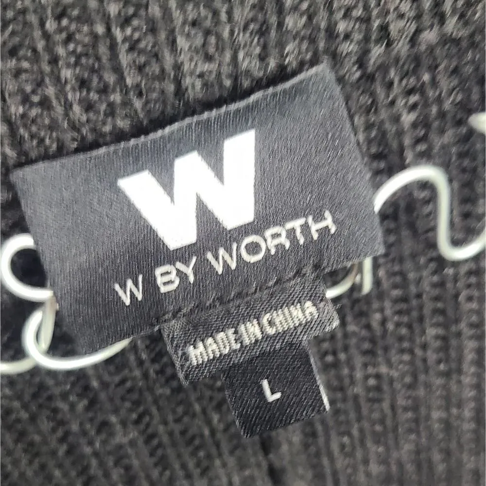 W by Worth 100% Wool Maxi V-Neck Dress Size Large - Image 3