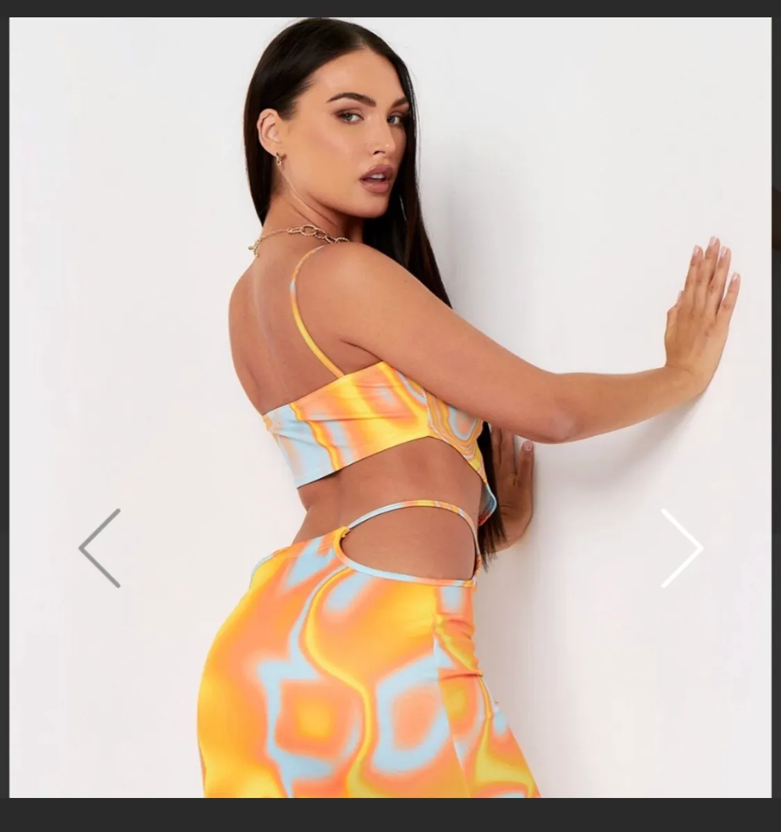 MissyEmpire Tessa Orange Swirl Print two piece set - Image 3