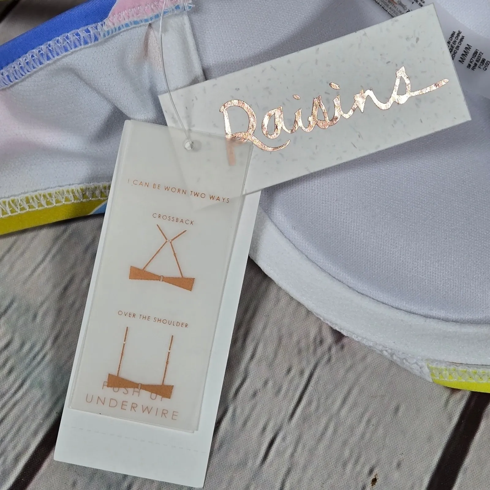 Raisins Moonshadow Underwire Bra Bikini Top In Kaleidoscope Dreams Multi M NWT - Image 7