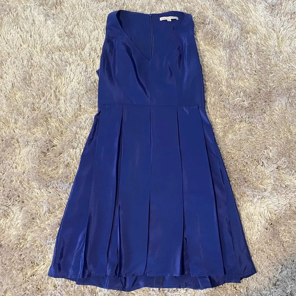 Amanda Uprichard Gabby Pleated Silk Dress - Image 5