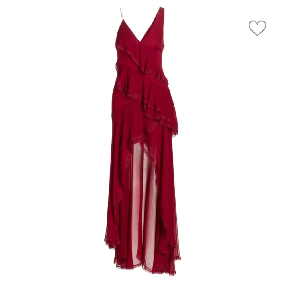 NWT ALICE + OLIVIA
Mariana Silk High-Low Ruffle Dress ** has flaw - size 2 - Image 6