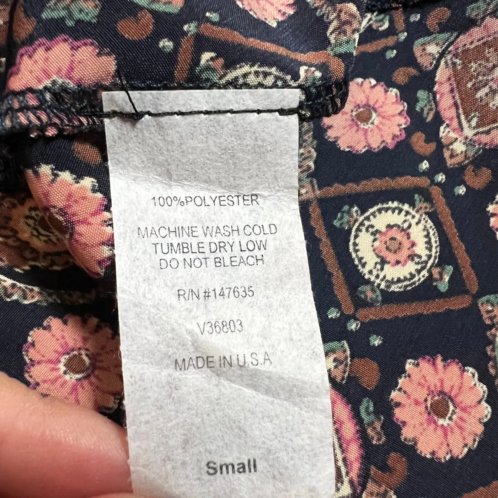 Romeo & Juliet Couture Scoop Neck Floral Print A-Line Mini Dress Size Groovy Mod - Image 7