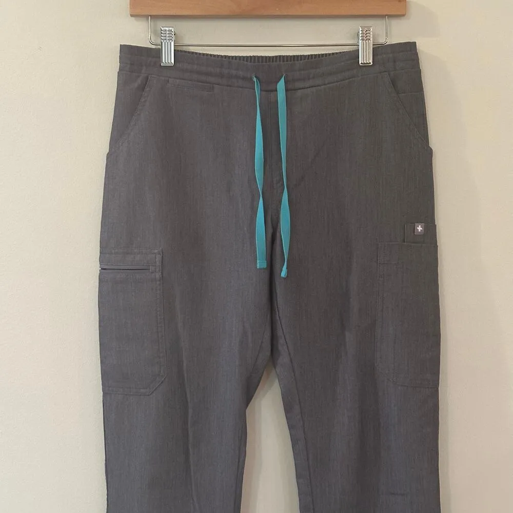 Grey FIG Scrub Pants sz Small Grey Straight leg scrubs Yola Skinny Scrub Pants - Image 10