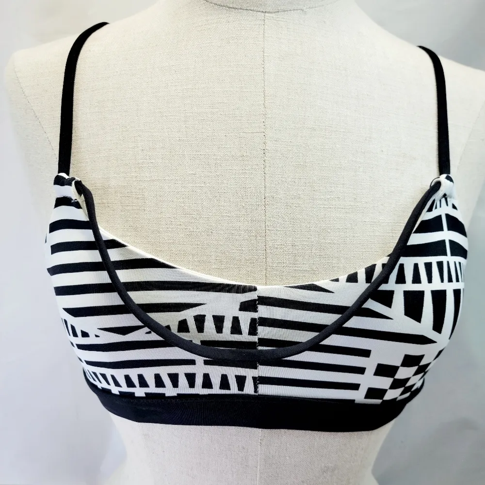 Forever 21 black and white striped halter bikini top - Image 6