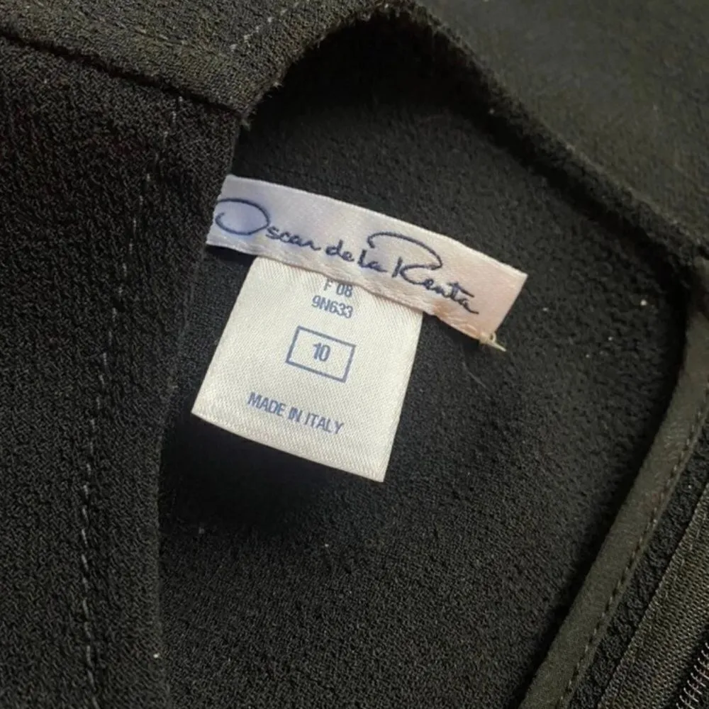 Oscar de La Renta SZ 10 black wool Dress - Image 6