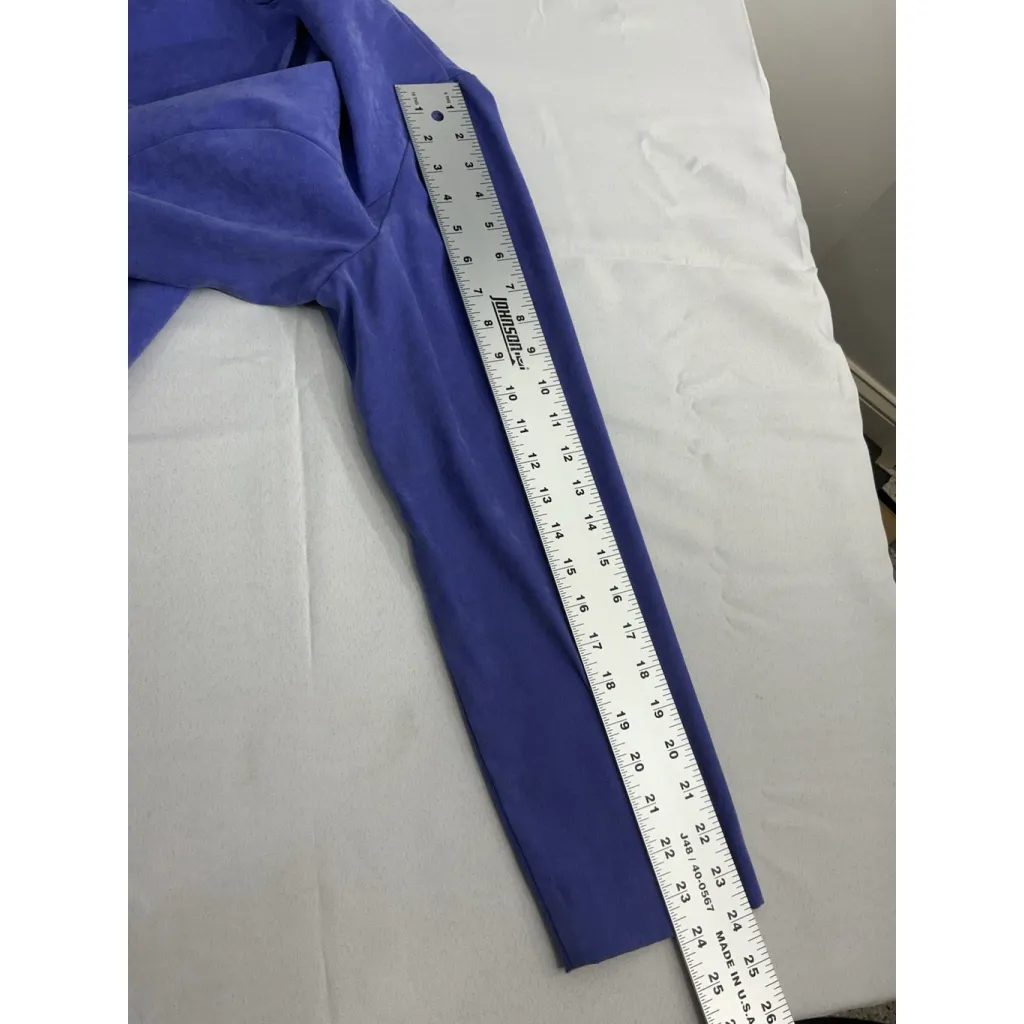 Womans Leslie Fay Dresses Blazer Button Down 12 Purple Padded Shoulders - Image 7