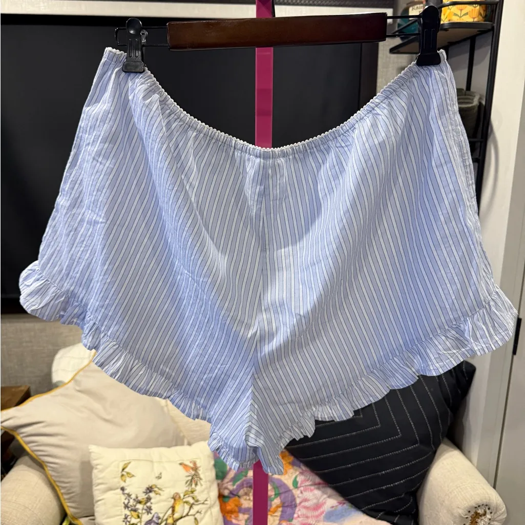NWOT Abound Light Blue Striped Sleep Shorts xl hundred percent cotton - Image 2