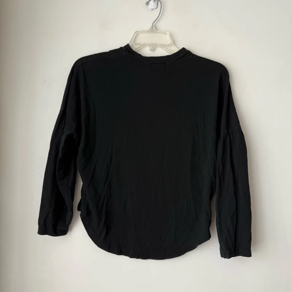 Dazey LA Black Puff Sleeve Long Sleeve Tee S - Image 8
