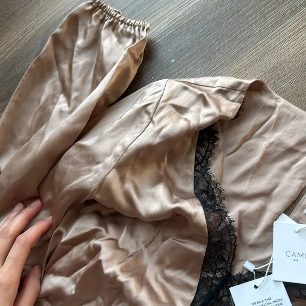 NWT CAMI NYC The Maddox Lace-trim Bodysuit In Rose Dust - Image 5