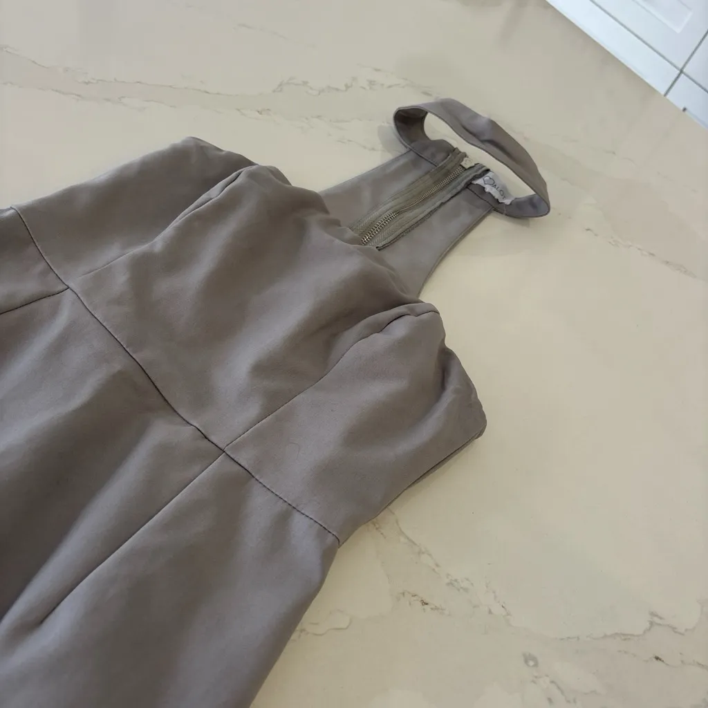 Gray Mini Dress strapless with choker neck - Image 6