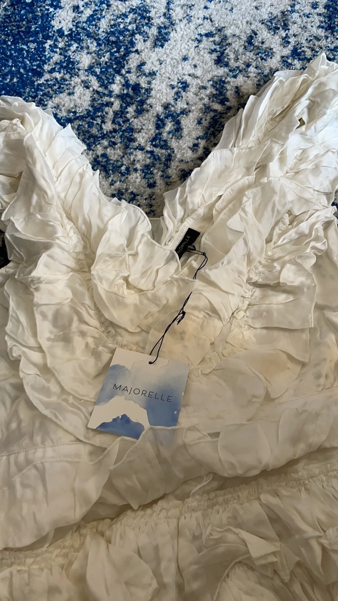 Theodore Mini Dress in White Large - Image 6