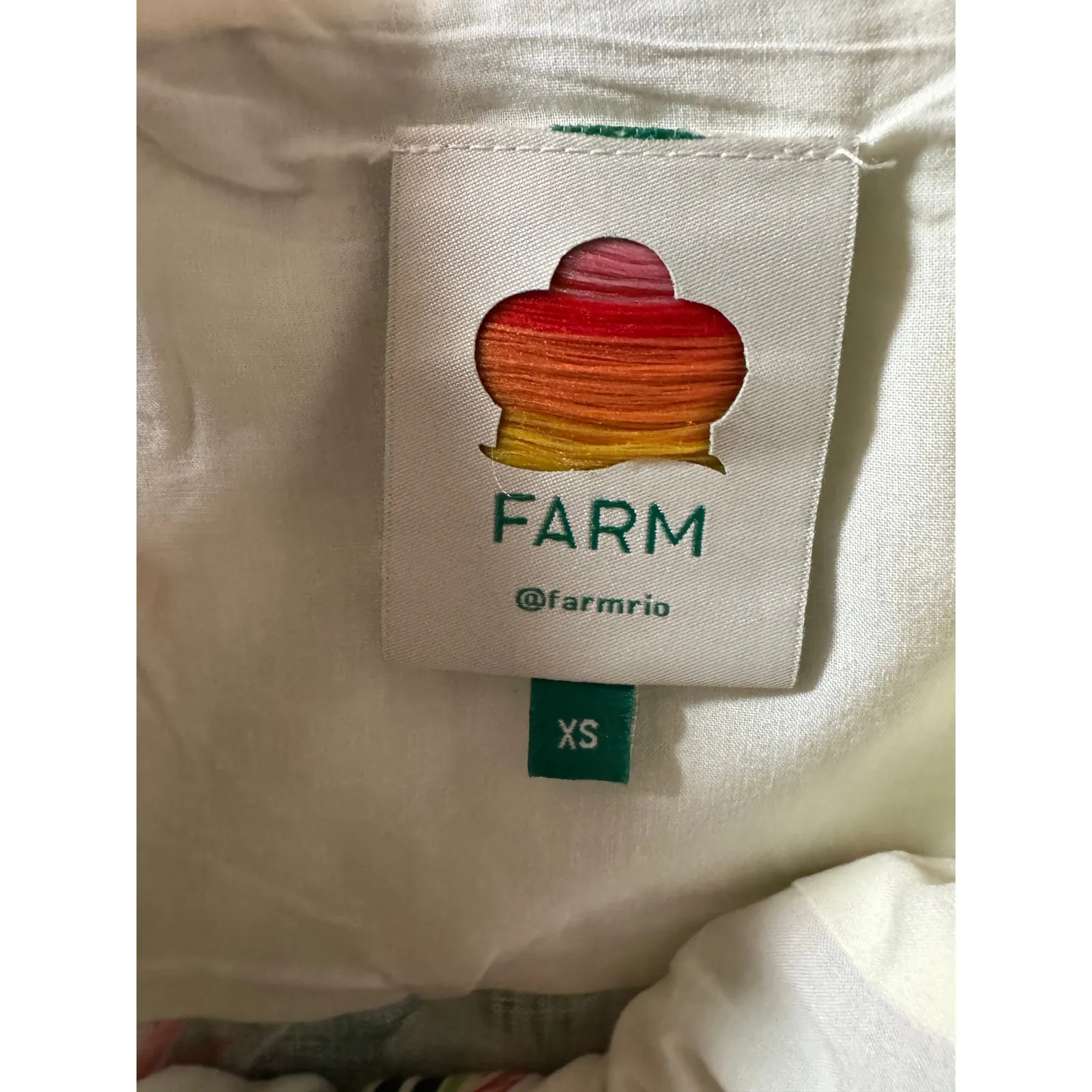 FARM Rio Heli Leaves Linen Midi Dress - Size XS - New - Image 5