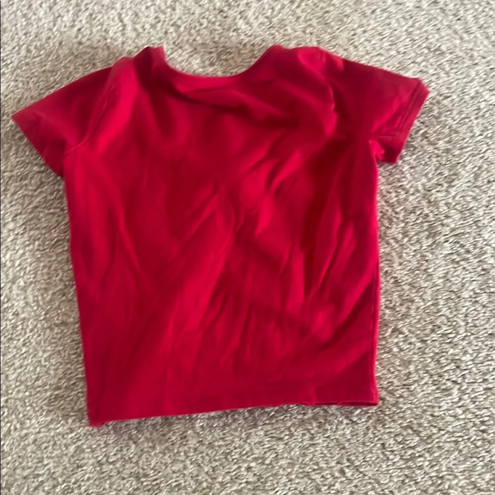 Hollister Vibrant Red Gathered Top - Image 4
