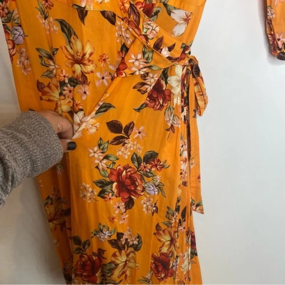 Anthropologie Farm Rio Soigne Orange Floral Maxi Dress - Image 6