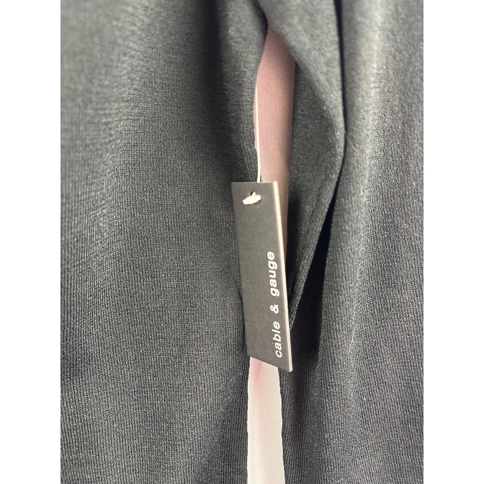 Women’s Cable & Gauge Medium Black Knot Zip-up Blouse - Image 5