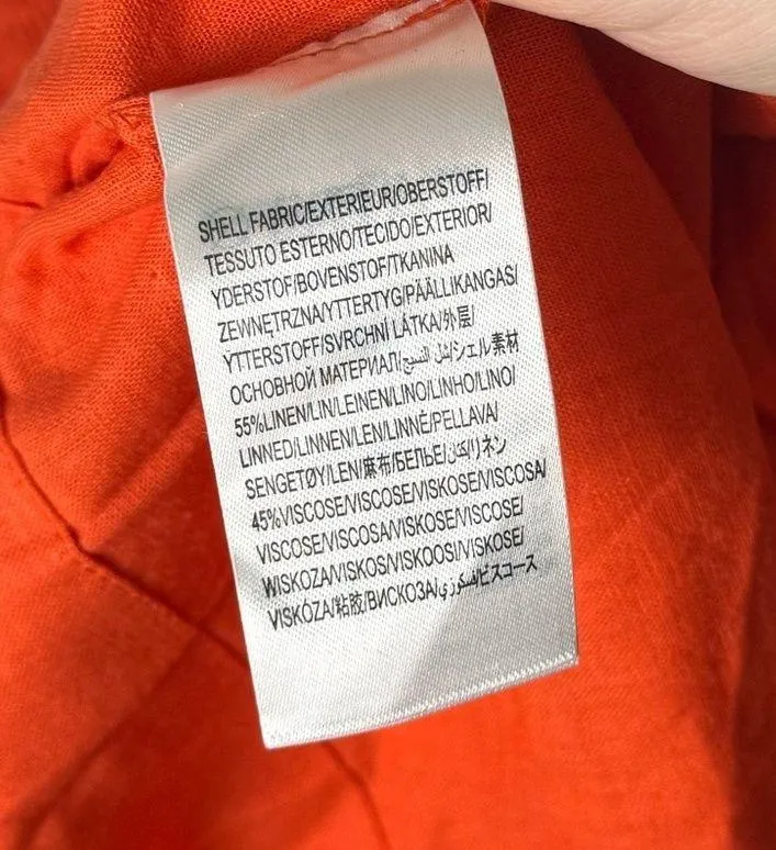 Farm Rio Side Smocked Linen Blend Midi Sundress S - Image 7