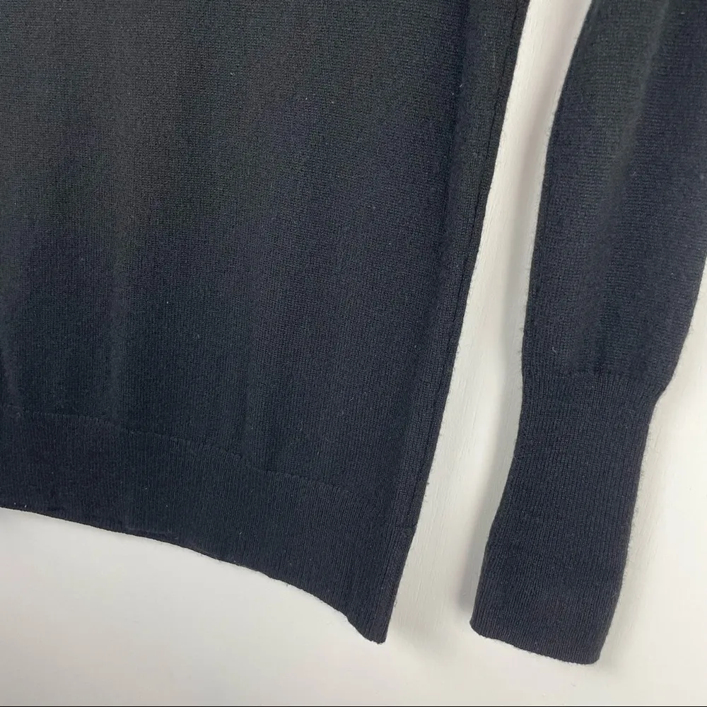 J. Crew Collection Italian Cashmere Vneck Sweater Sz XXS-XS Black - Image 14