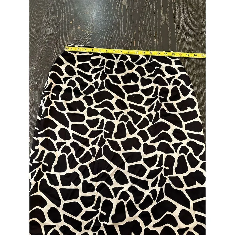 INC Women's Size 10 Silk Black Giraffe Print A - Image 3