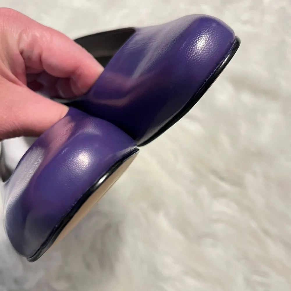 Vintage 1980’s Ros Hommerson Purple Leather Pumps Heels Size 9WW - Image 4