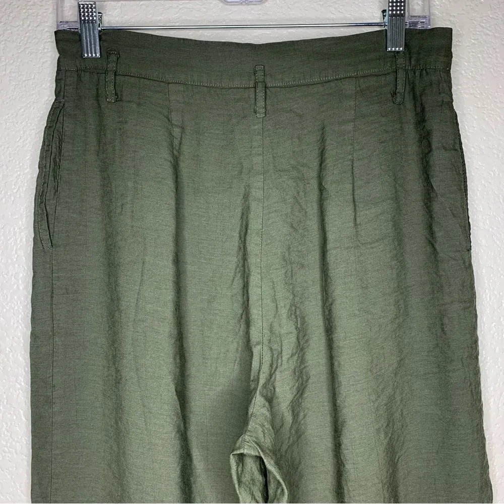 IL Vento & La Seta Made in Italy Women’s Olive Green Casual Pants Size M - Image 6