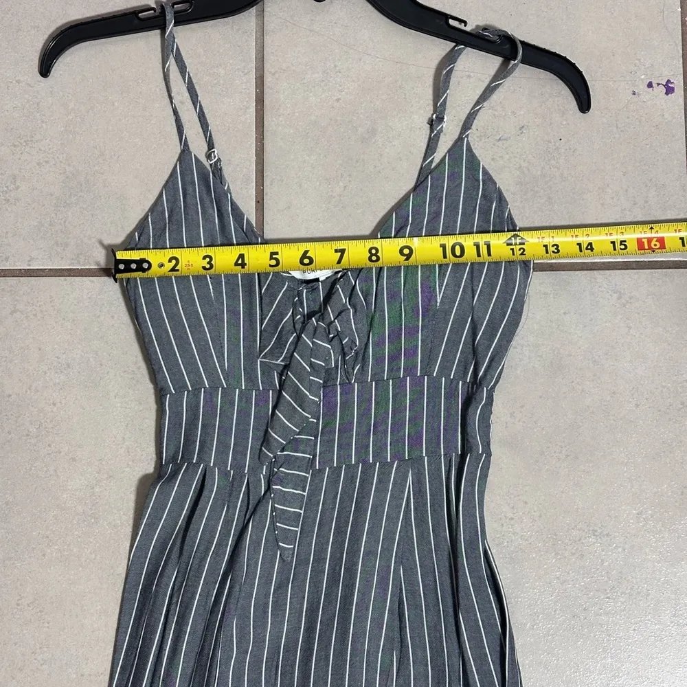 Purple Snow Women Gray Striped Dress size Small - Image 8