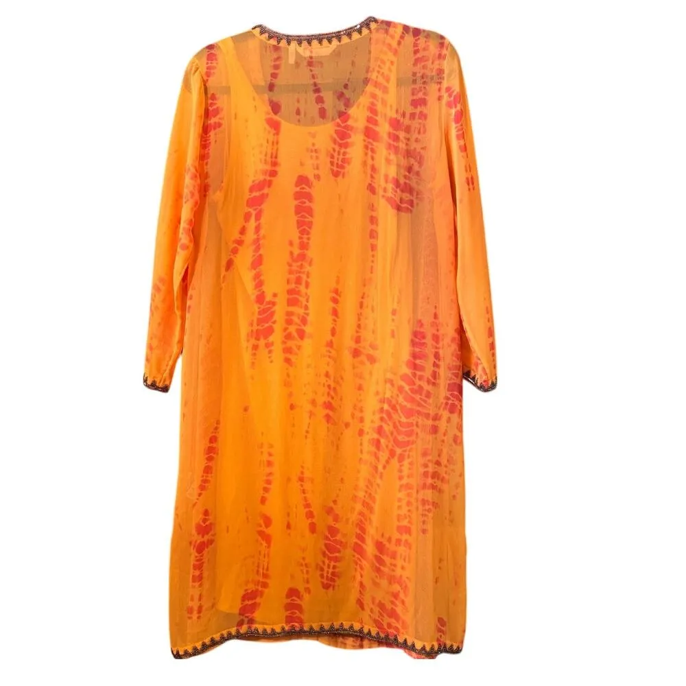 Soft Surroundings 2Pcs Sheer over dress and soft stretchy Cami dress M - Image 2