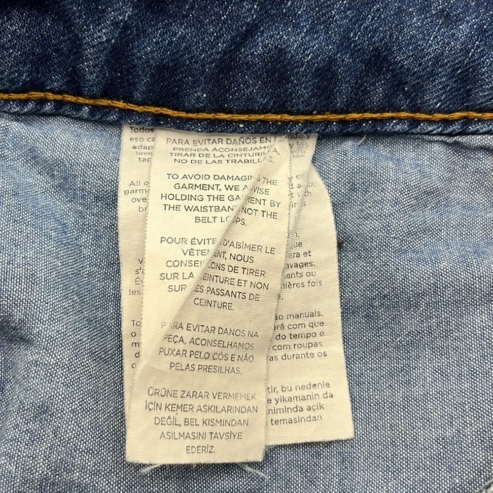 Mango Denim Cutoff Shorts High Rise Size 6 - Image 10