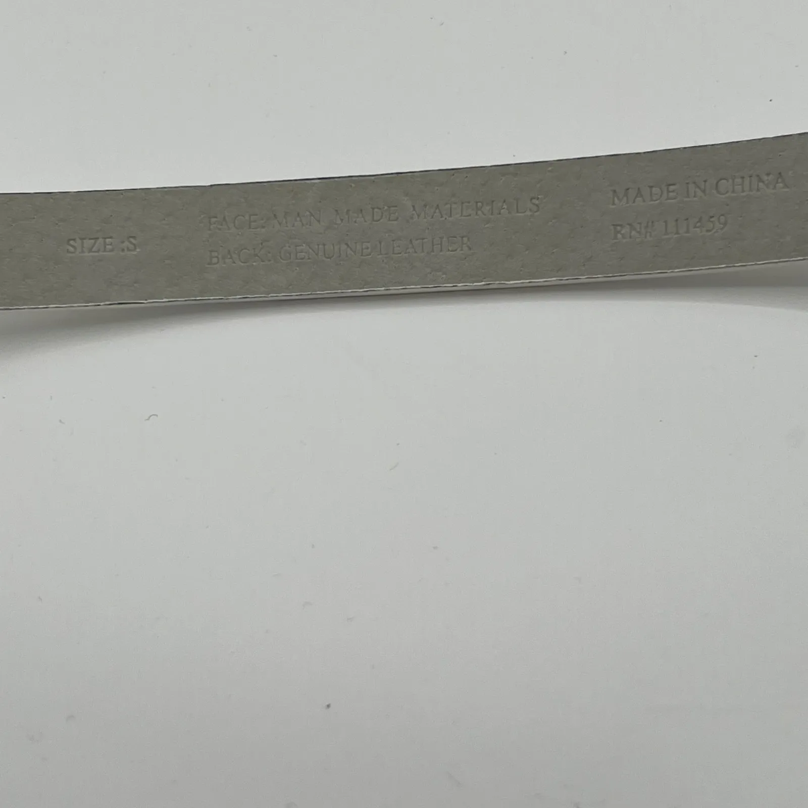 White House Black Market Skinny Belt Womens Silver Buckle Leather Size S - Image 5