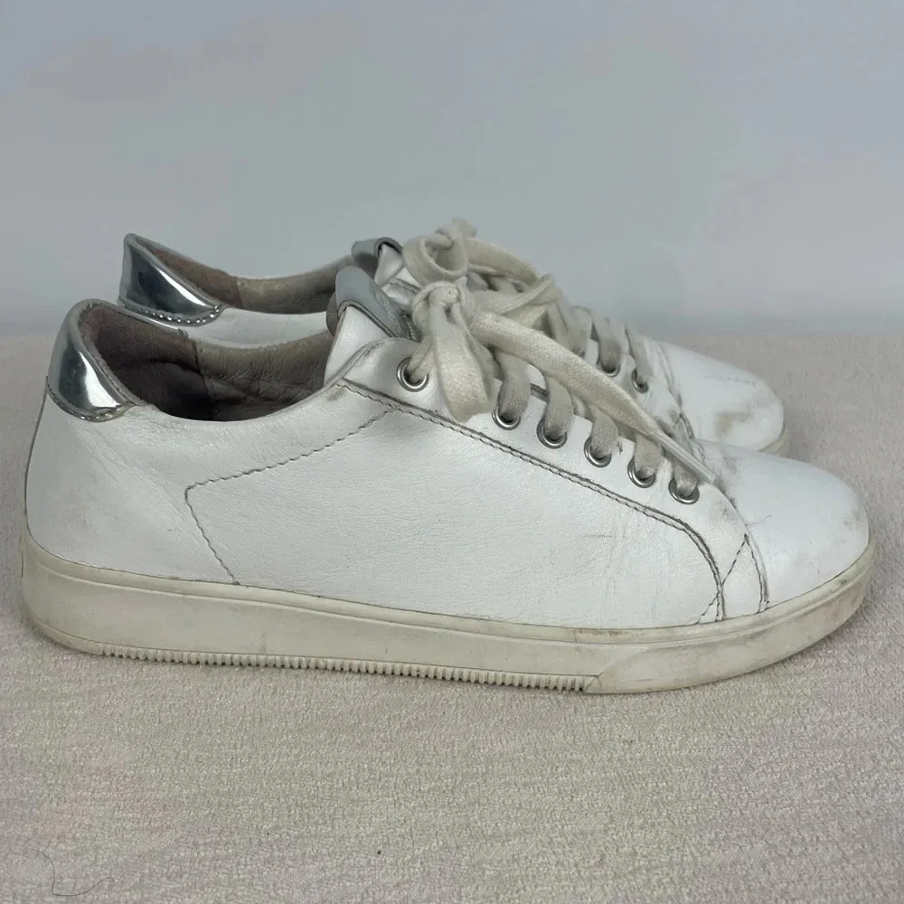 Blackstone White RL90 Low Top Sneaker‎ with Silver Accents Size 8 - Image 5