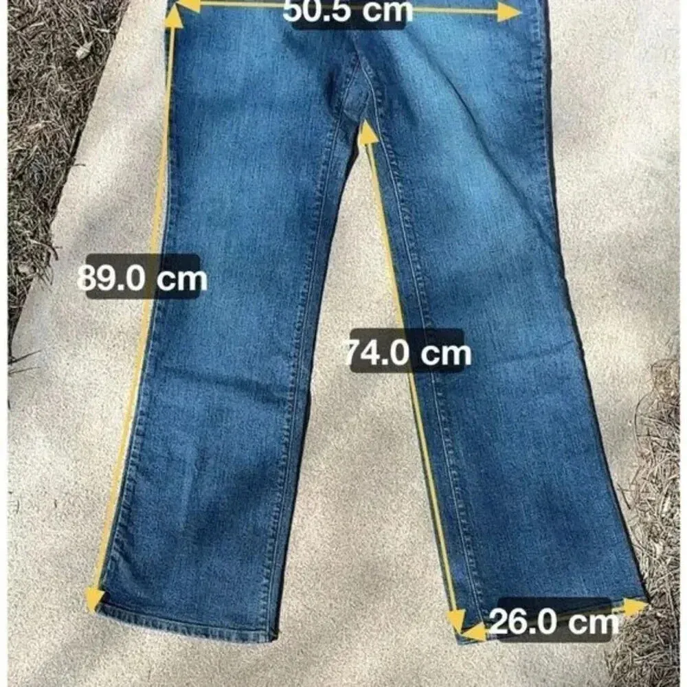 Lands’ End Original‎ Fit Boot Leg Jeans Size 14 Tall - Image 6