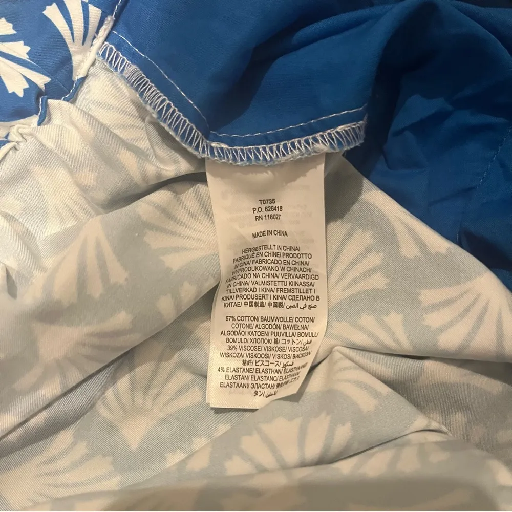 Boden Danby Pull On Skirt Moroccan Blue &
White, Sz 14 L - Image 12