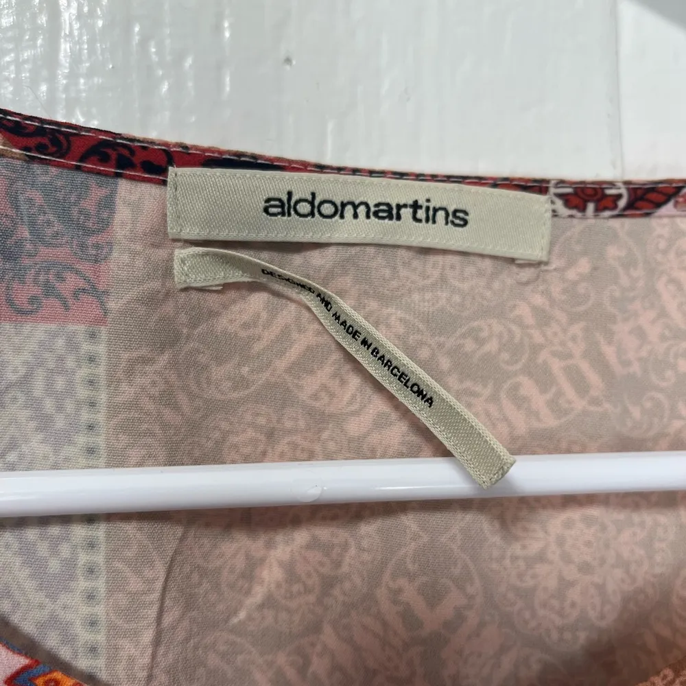 Aldomartins Anthropologie Serenity patchwork drawstring waist midi shirt dress S - Image 5