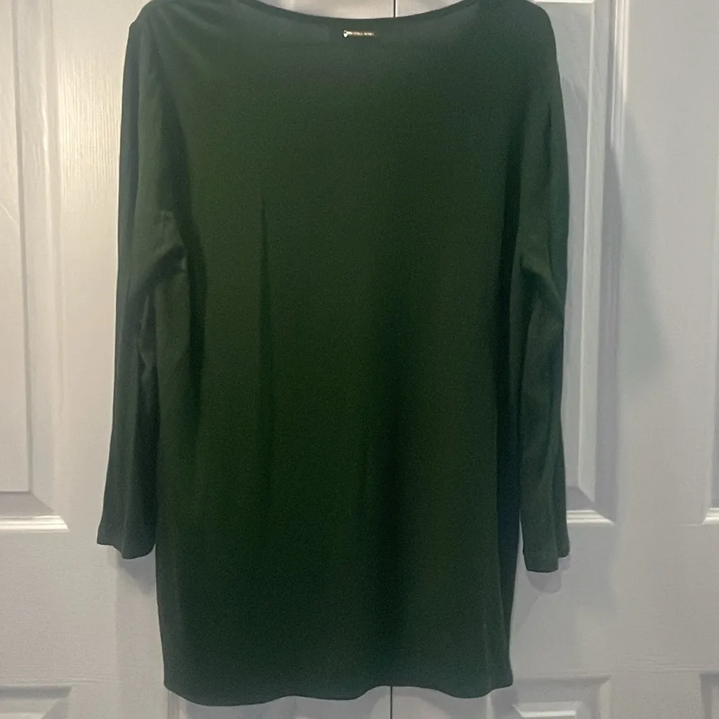 Michael Kors Green Boxy 3/4 Sleeve Blouse - Image 9