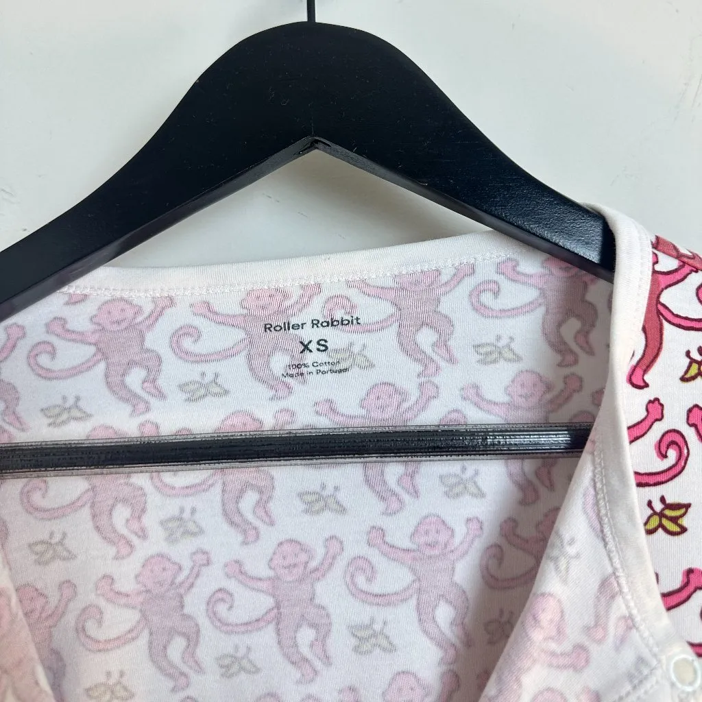 ROLLER RABBIT Monkey Pajamas in Pink Size X-Small - Image 5