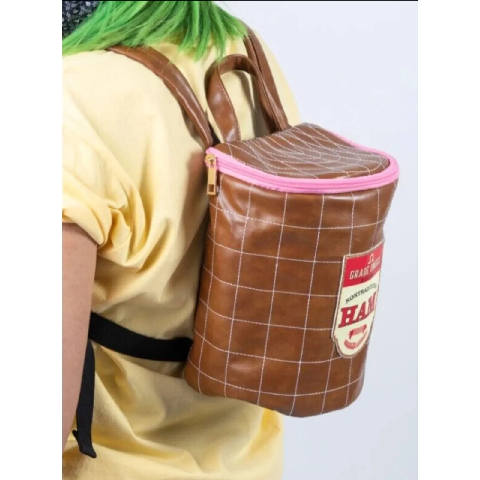 NWT New Meow Wolf Omega Mart Ham Backpack Artsy Bag Purse 3D Whimsy Brown - Image 3