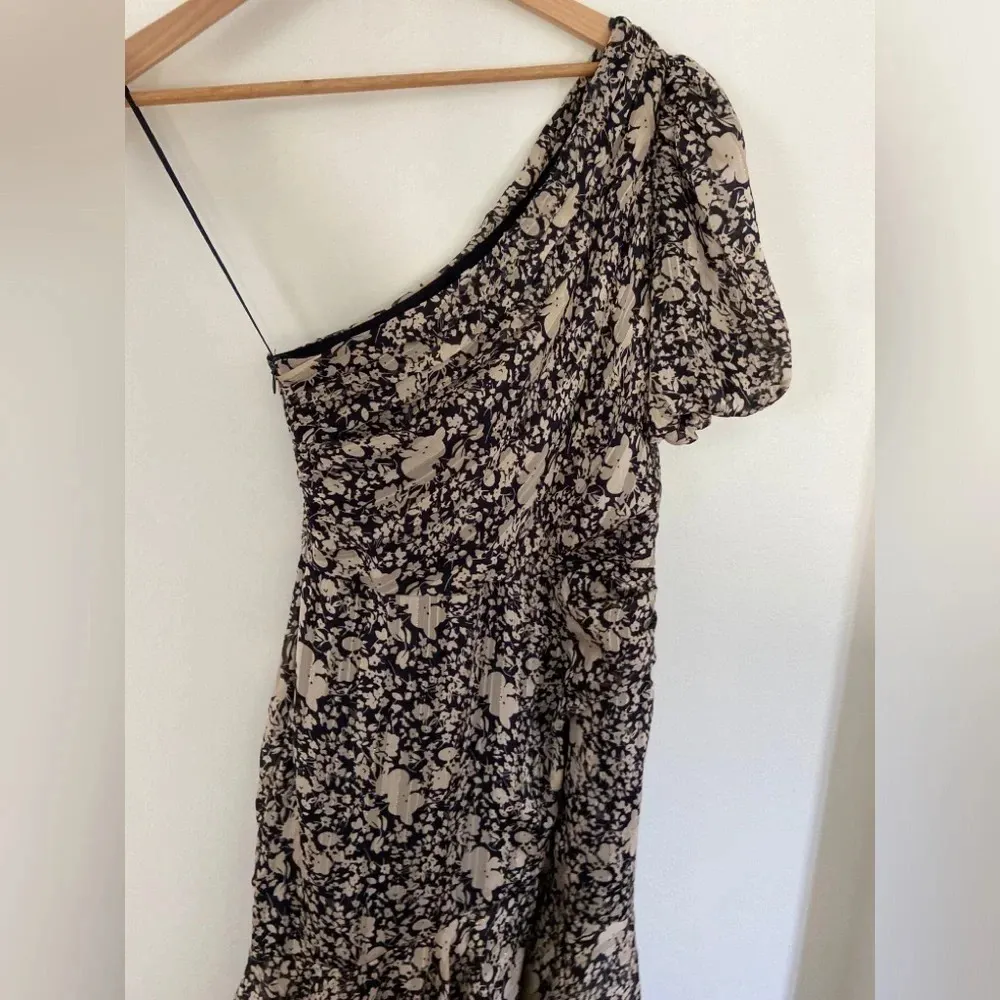 NWOT  The Label Santorini Midi Dress in Black & Taupe Multi, size S - Image 3