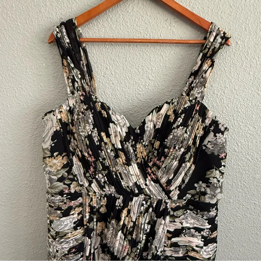 Lavish Alice‎ Pleated Bardot Rose Dress Size 16 EUC - Image 4