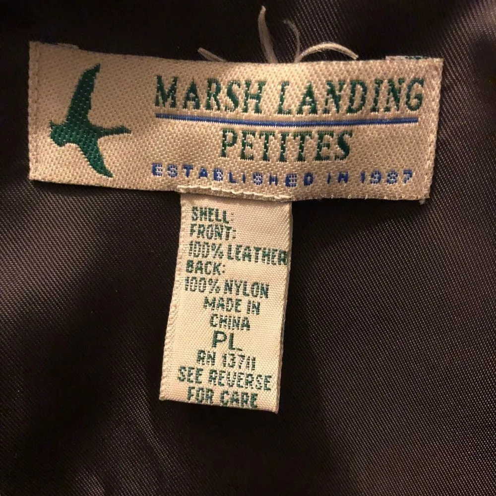 Vintage Marsh Landing Petites Suede Western Style Brown Suede Vest LP - Image 8
